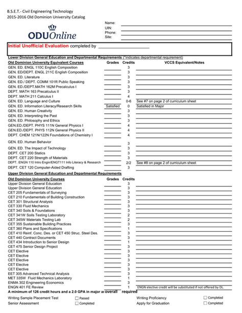 odu civil engineering curriculum|Civil Engineering (BSCE) < Old Dominion University.